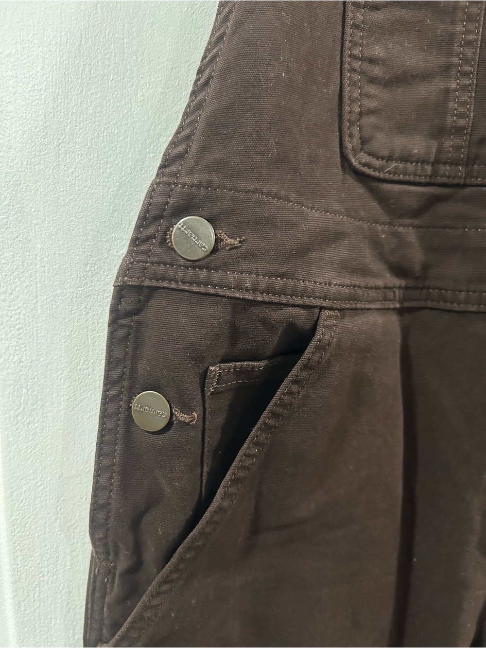 Carhartt Dark Brown loose fit Overalls - Picture 4 of 12